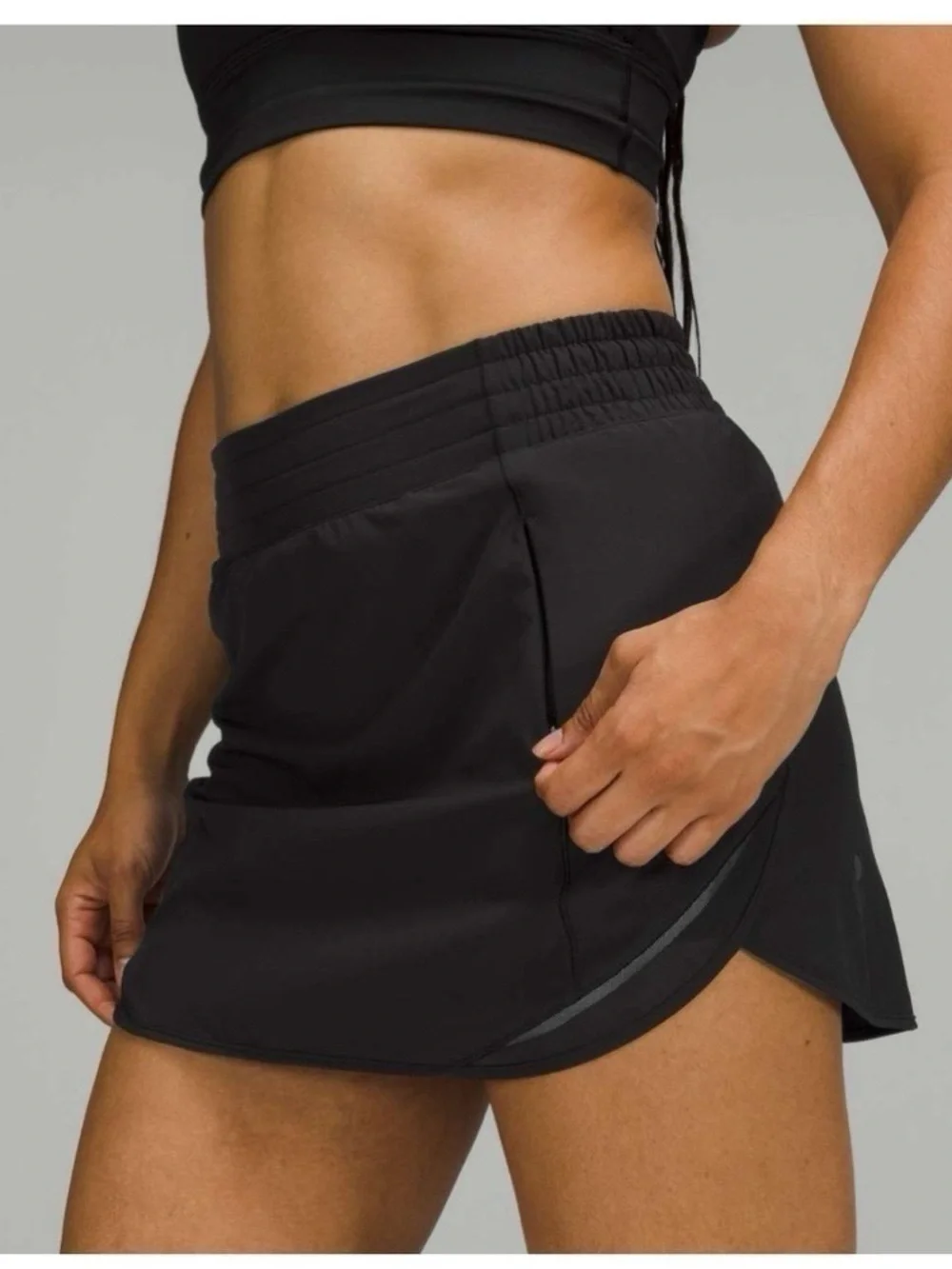 NEW Lululemon Hotty Hot High-Rise Skirt Black